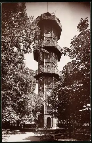 Fotografie Brück & Sohn Meissen, Ansicht Löbau i. Sa., Blick zum Friedrich-August-Turm auf dem Löbauer Berg