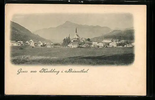 AK Kirchberg i. Brixenthal, Fernblick auf den Ort