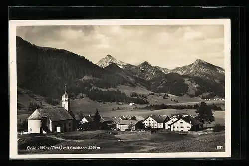 AK Grän, Blick auf den Ort mit Geishorn