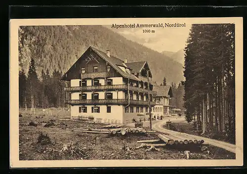 AK Reutte, Sicht auf das Alpenhotel Ammerwald