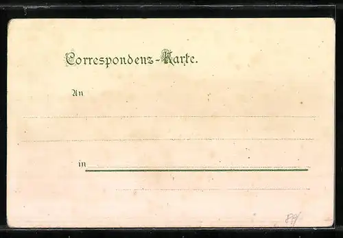 Künstler-AK Kufstein, Flusspartie mit Ortsansicht