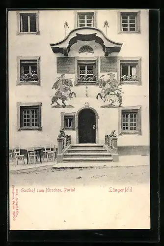 AK Längenfeld, Gasthof zum Hirschen, Portal