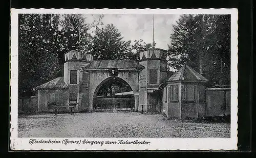 AK Heidenheim /Brenz, Eingang zum Naturtheater