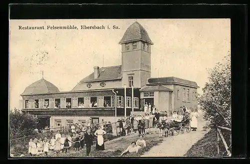 AK Ebersbach i. Sa., Restaurant Felsenmühle