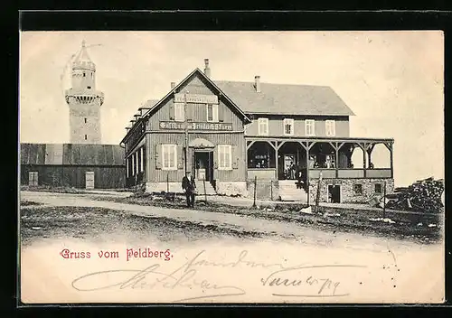AK Feldberg, Gasthaus Friedrich Sturm und Turm