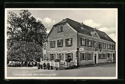 AK Geisenheim a. Rh., Hotel und Weinhaus Zur Post