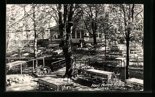 Foto-AK Schwalbach /Taunus, Gasthof Mutter Krauss, Garten