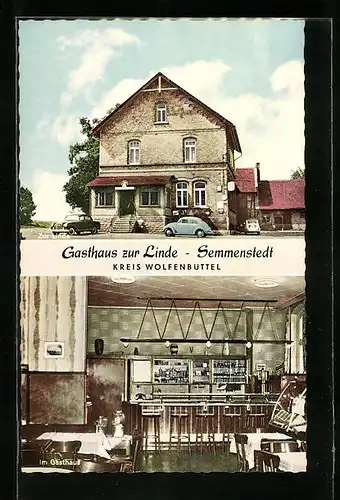 AK Semmenstedt /Kreis Wolfenbüttel, Gasthaus zur Linde, Innenansicht