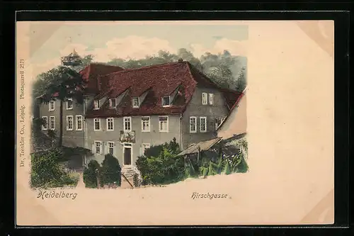 AK Heidelberg, Wohnhäuser in der Hirschgasse