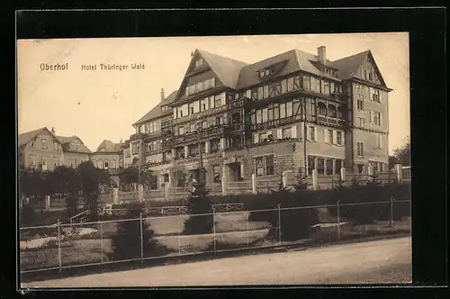 AK Oberhof, Totalansicht des Hotels Thüringer Wald