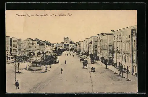 AK Tittmoning, Stadtplatz mit Laufener Tor