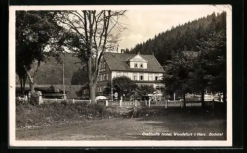 AK Wendefurt i. Harz, Ansicht von Grasshoffs Hotel