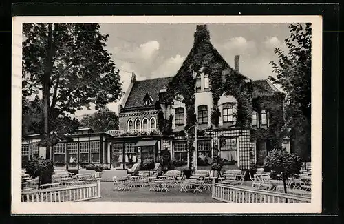 AK Hildesheim, Restaurant Berghölzchen mit Terrasse