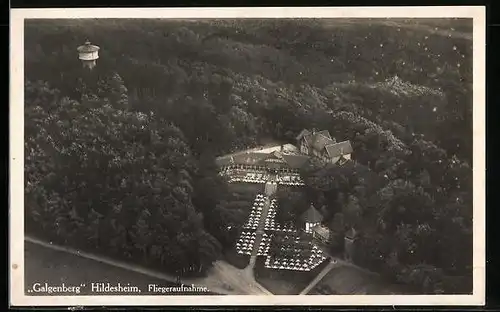 AK Hildesheim, Fliegeraufnahme vom Galgenberg