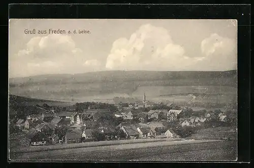 AK Freden a. d. Leine, Ortsansicht aus der Vogelschau