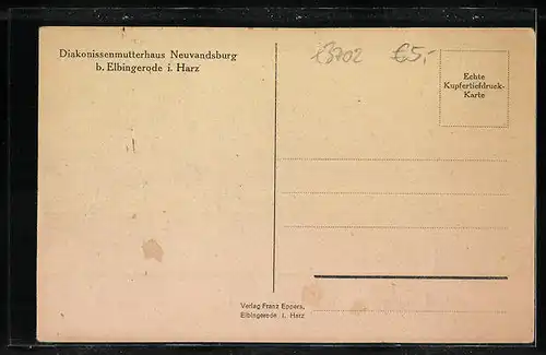 AK Elbingerode i. Harz, Diakonissenmutterhaus Neuvandsburg