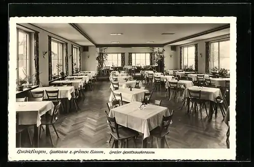 AK Buchklingen, Gasthaus z. grünen Baum, Grosser Gesellschaftsraum