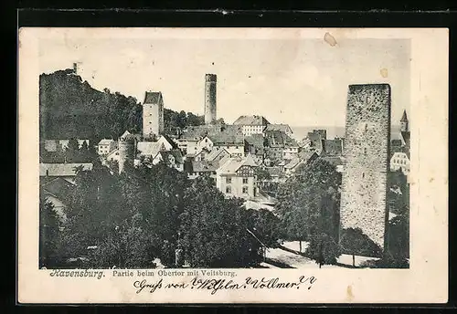 AK Ravensburg, Partie beim Obertor mit Veitsburg