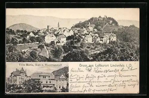 AK Lindenfels i. O., Villa Maria, Kur- und Wasseranstalt