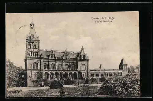 AK Berum bei Hage, Schloss Nordeck mit Park