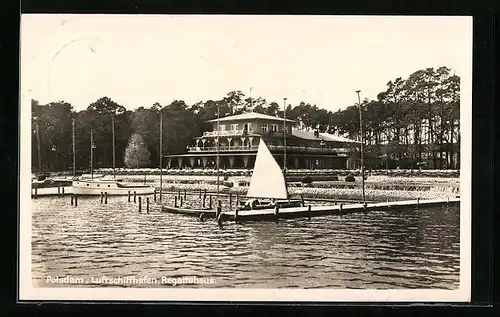 AK Potsdam, Luftschiffhafen mit Regattahaus