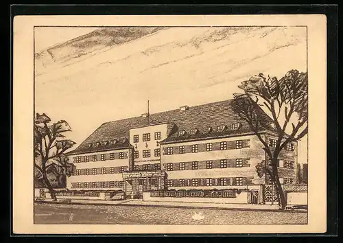 Künstler-AK Naumburg /Saale, Posttöchterhort