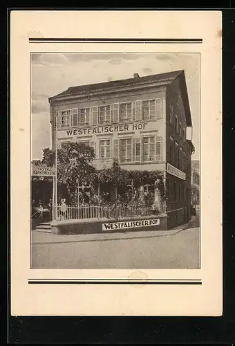 AK Rüdesheim am Rhein, Hotel Westfälischer Hof