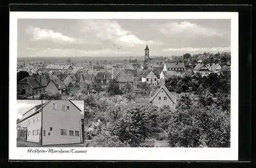 AK Hofheim-Marxheim, Ortsansicht mit Gasthaus zum Adler