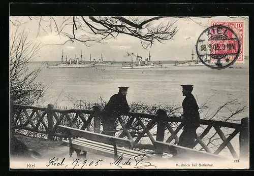 AK Kiel, Matrosen beim Ausblick bei Bellevue