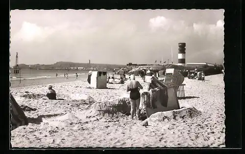AK Helgoland, Strandleben auf der Düne