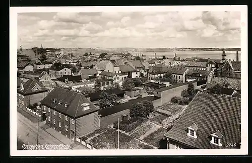 AK Eckernförde, Fliegeraufnahme des Ortes