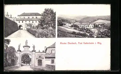 AK Hattenheim, Kloster Eberbach, Portal, Teilansicht