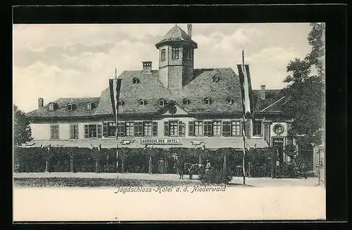 AK Rüdesheim, Jagdschloss-Hotel auf dem Niederwald