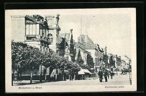 AK Rüdesheim am Rhein, Gasthaus Zur Traube in der Rheinstrass