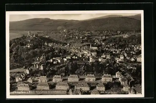 AK Königstein i. T., Totalansicht aus der Vogelschau