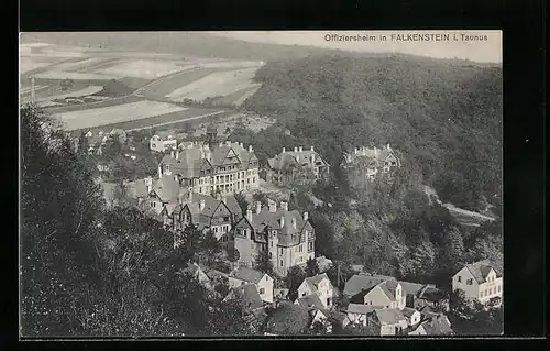 AK Falkenstein i. T., Blick aufs Offiziersheim, Teilansicht