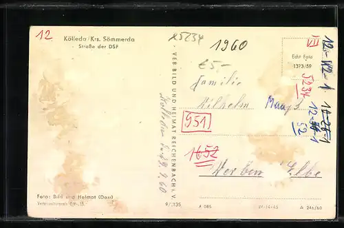 AK Kölleda b. Sömmerda, Strasse der DSF