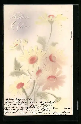 Präge-AK Blumen zu Ostern