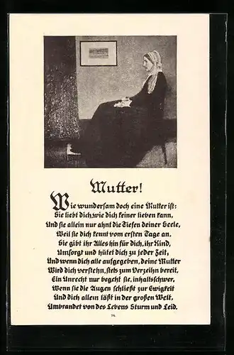 AK Wie wundersam doch eine Mutter ist..., Muttertag