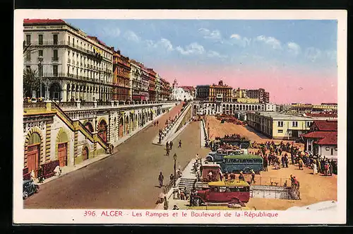 AK Alger, Les Rampes et le Boulevard de la République