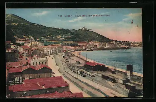 AK Alger, Route Malakoff et Bab-el-Oued