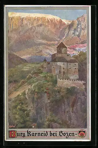 Künstler-AK E.F. Hofecker: Deutscher Schulverein Nr. 340: Burg Karneid bei Bozen