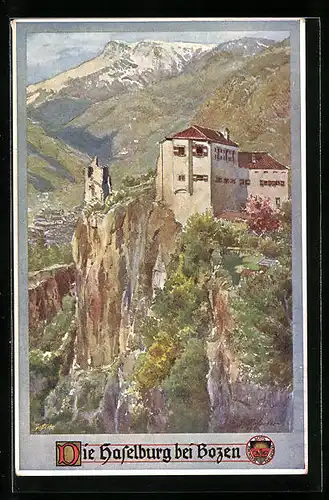 Künstler-AK E.F. Hofecker: Deutscher Schulverein Nr. 334: Die Haselburg bei Bozen