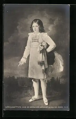 Künstler-AK Napoleon in jungen Jahren, Federhut