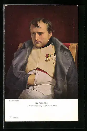 Künstler-AK Napoleon à Fontainebleau 1814