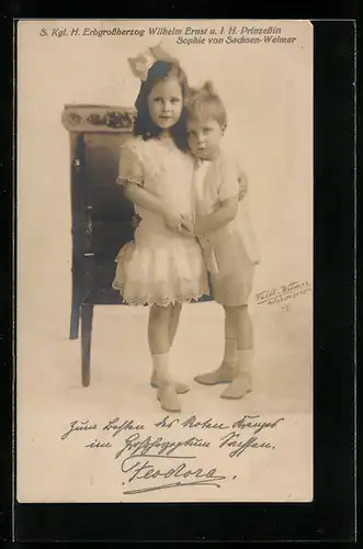AK Erbgrossherzog Wilhelm Ernst und Prinzessin Sophie von Sachsen-Weimar-Eisenach