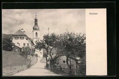 AK Ramsau, Blick zur Kirche