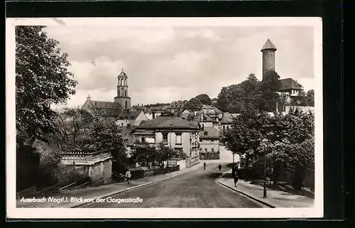 AK Auerbach i. V., Blick von der Gorgesstrasse