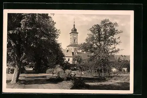 AK Lindow / Mark, Blick auf die Kirche