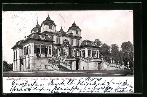 AK Ludwigsburg, Kgl. Schloss Favorite im Wildpark